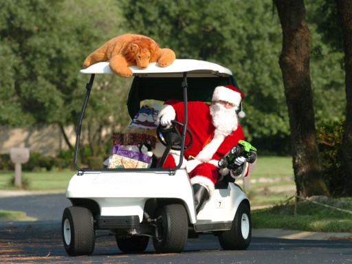 Santa on buggy